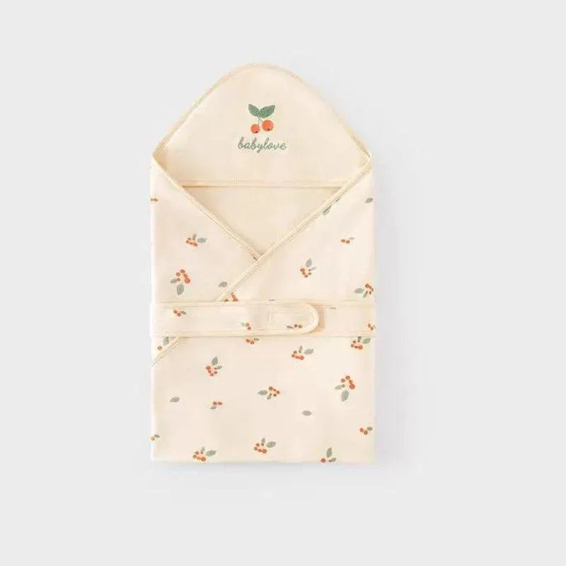 100% Organic Cotton Swaddle Blanket - Cherry - Organic Cotton Clubs