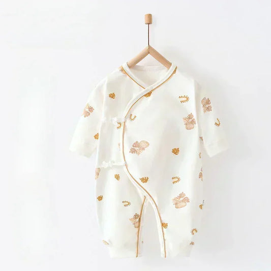 100% Cotton Long Sleeve Romper - Autumn - Organic Cotton Clubs