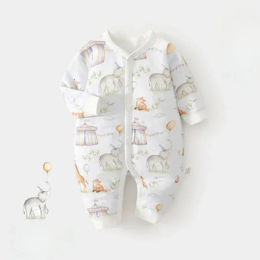 100% Cotton Long Sleeve Quilted Romper - Bunny - Organic Cotton Clubs