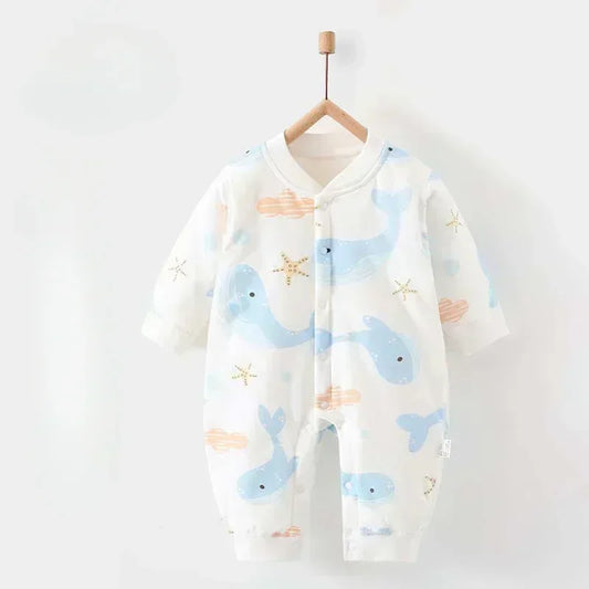 100% Cotton Long Sleeve Quilted Romper - Squirrel - Organic Cotton Clubs