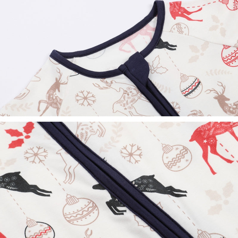 🎄Bamboo Zipper One-Piece - Snow House - Organic Cotton Clubs