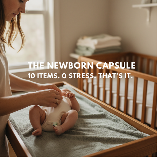 The Newborn Capsule: 10 Items. 0 Stress. That's It.
