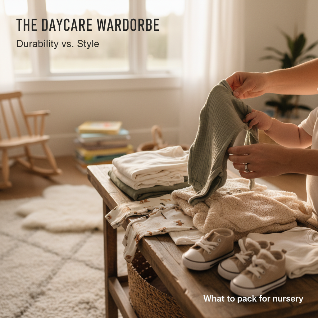 The Daycare Wardrobe: What to pack for nursery (Durability vs. Style).
