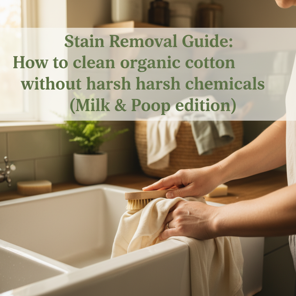 Stain Removal Guide: How to clean organic cotton without harsh chemicals (Milk & Poop edition).