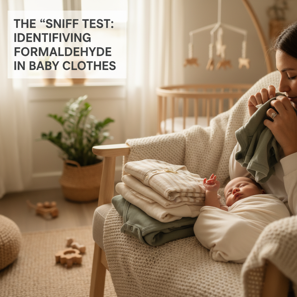 The "Sniff Test": How to identify formaldehyde in new baby clothes.