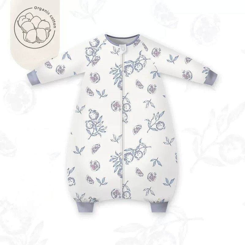 Organic Cotton Muslin Long Sleeve Sleepsuit Spring & Fall -  Animals