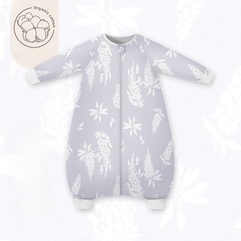Organic Cotton Muslin Long Sleeve Sleepsuit Spring & Fall -  Animals