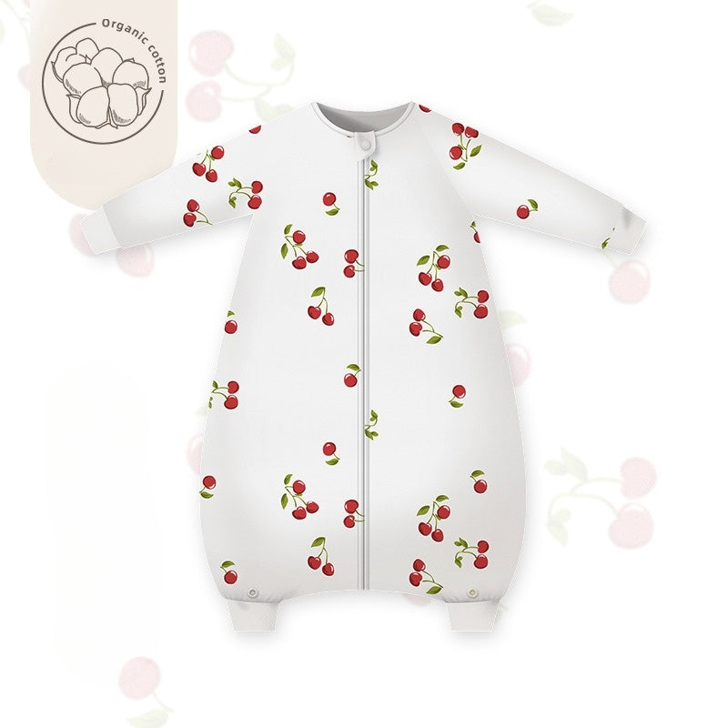 Organic Cotton Muslin Long Sleeve Sleepsuit Spring & Fall -  Animals