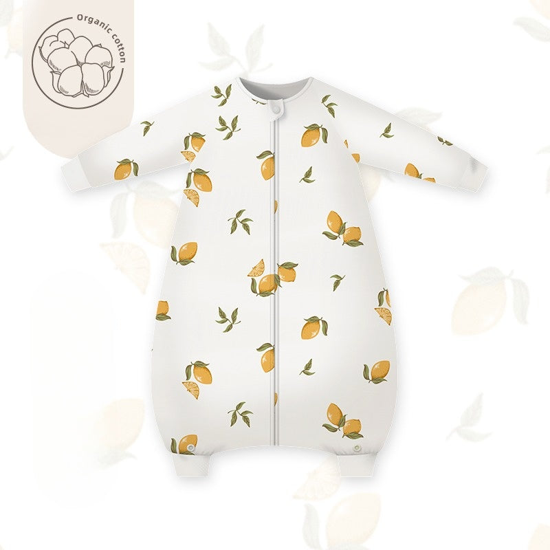 Organic Cotton Muslin Long Sleeve Sleepsuit Spring & Fall -  Animals