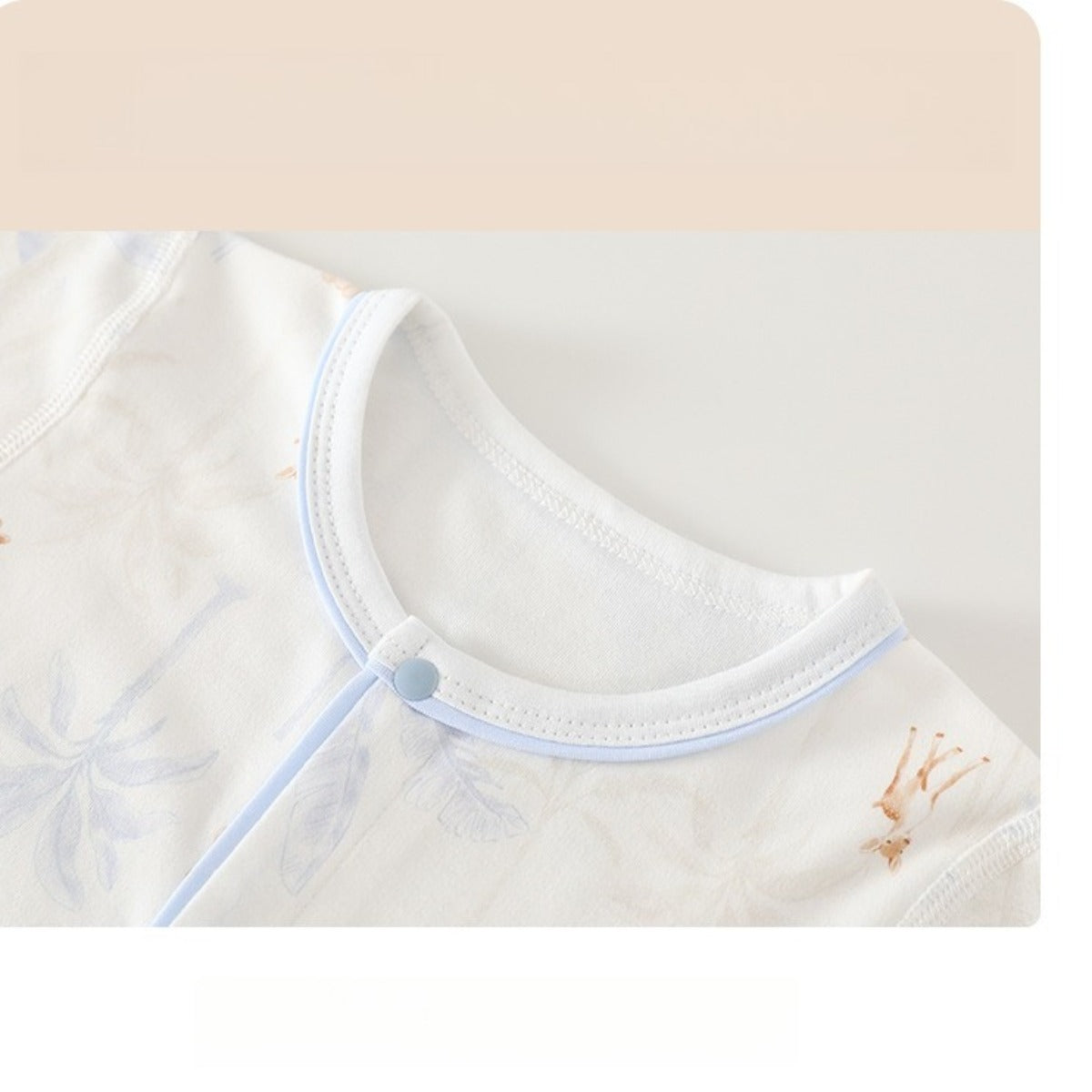 100% Cotton Long Sleeve Romper - Blue Tree
