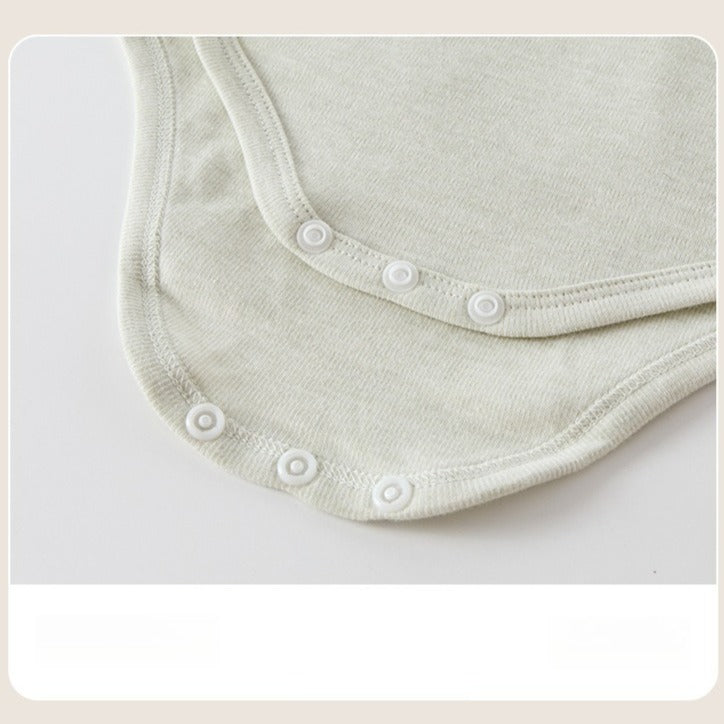 [2-Pieces Set] 100% Cotton Long Sleeve Side-Snap Bodysuit - Blue & Blue Stripe