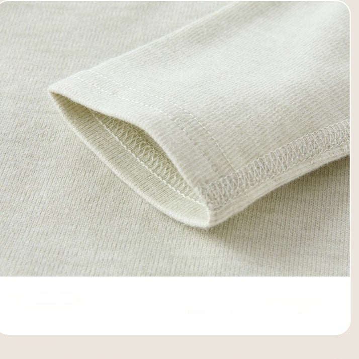 [2-Pieces Set] 100% Cotton Long Sleeve Side-Snap Bodysuit - Blue & Blue Stripe