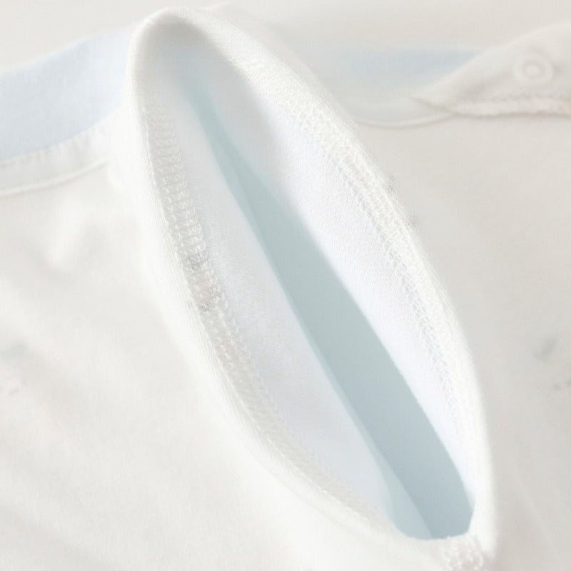 100% Cotton Long Sleeve Snap-Up Top & Pants Set - Brown Bear