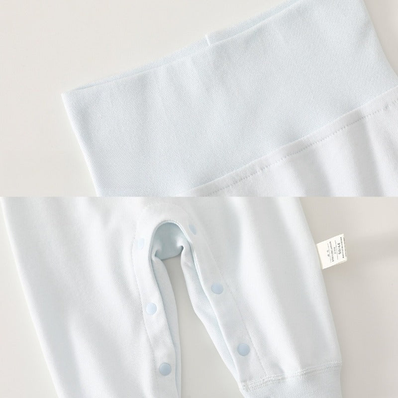 100% Cotton Long Sleeve Snap-Up Top & Pants Set - Brown Bear