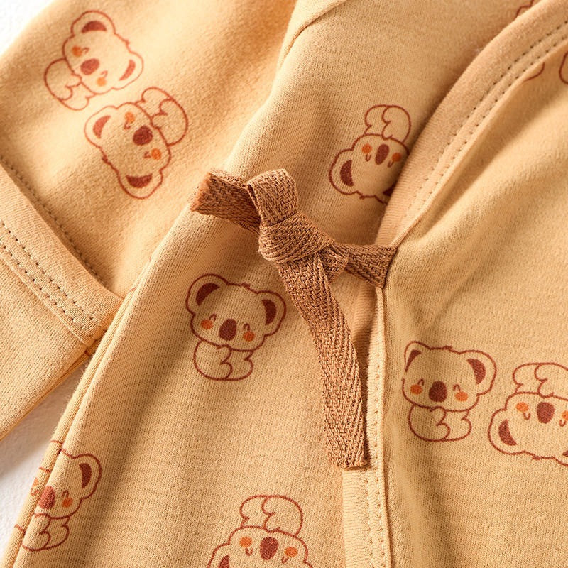 100% Cotton Footed Onesie with Mittens - Cloud & Moon