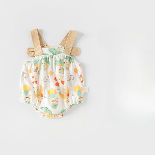 100% Cotton Sleeveless Bodysuit - Adorable Bear