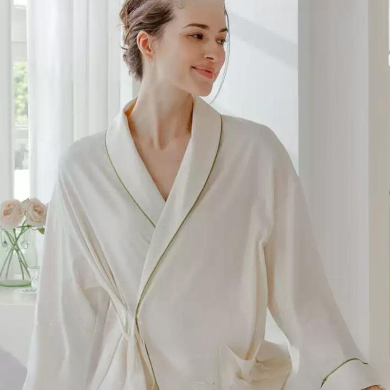 Cotton Wrap Maternity Pajama Set- Green - Organic Cotton Clubs