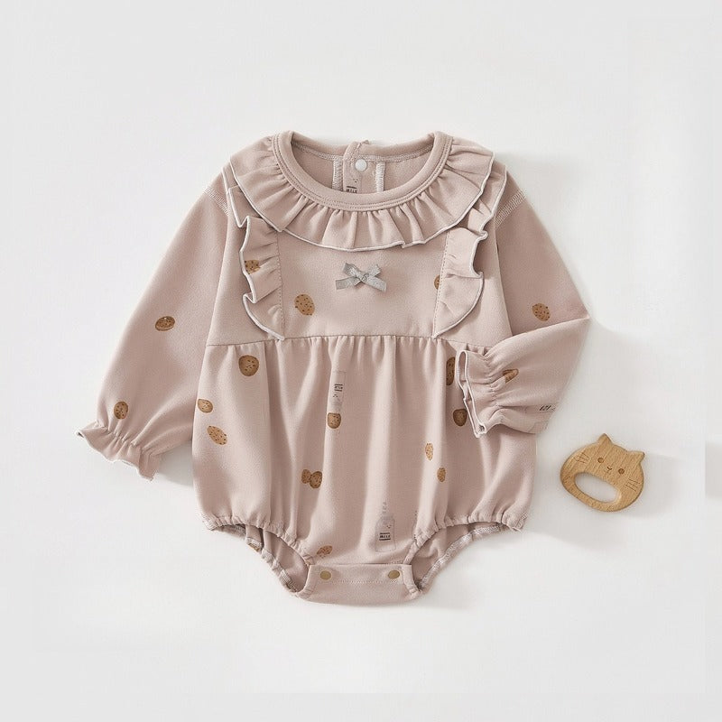 100% Cotton Long Sleeve Pullover Bodysuit - Blue Dolphin