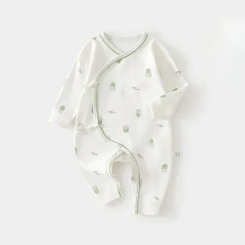 100% Cotton Long Sleeve Romper - Pink Pear - Organic Cotton Clubs