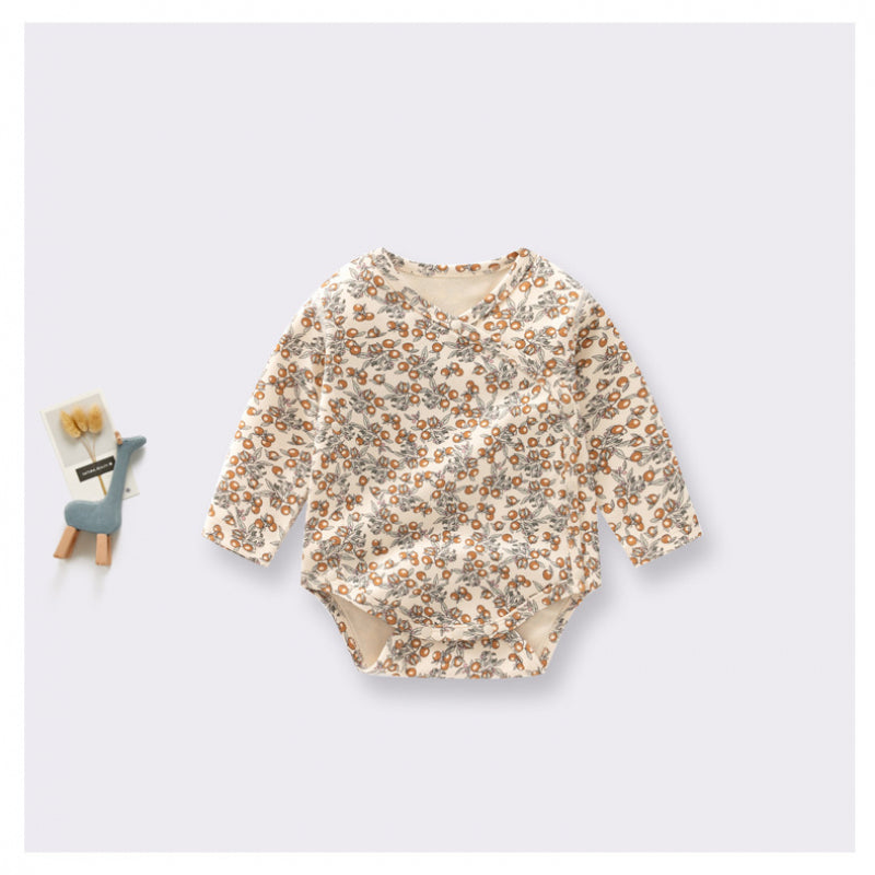 100% Cotton Long Sleeve Bodysuit - Fruits