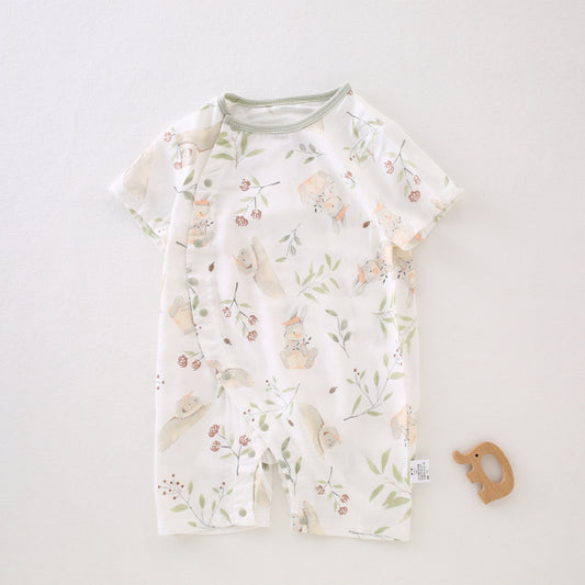 Cotton & Bamboo Short Sleeve Romper - Bunny