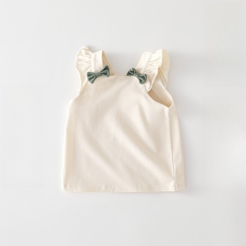 Cotton Flutter-Sleeve Top & Pants Set - Yellow Floral Pants - Organic Cotton Clubs