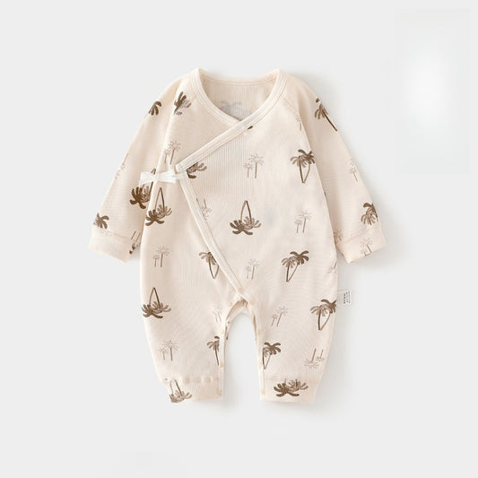 100% Cotton Long-Sleeve Kimono Romper - Island Holiday
