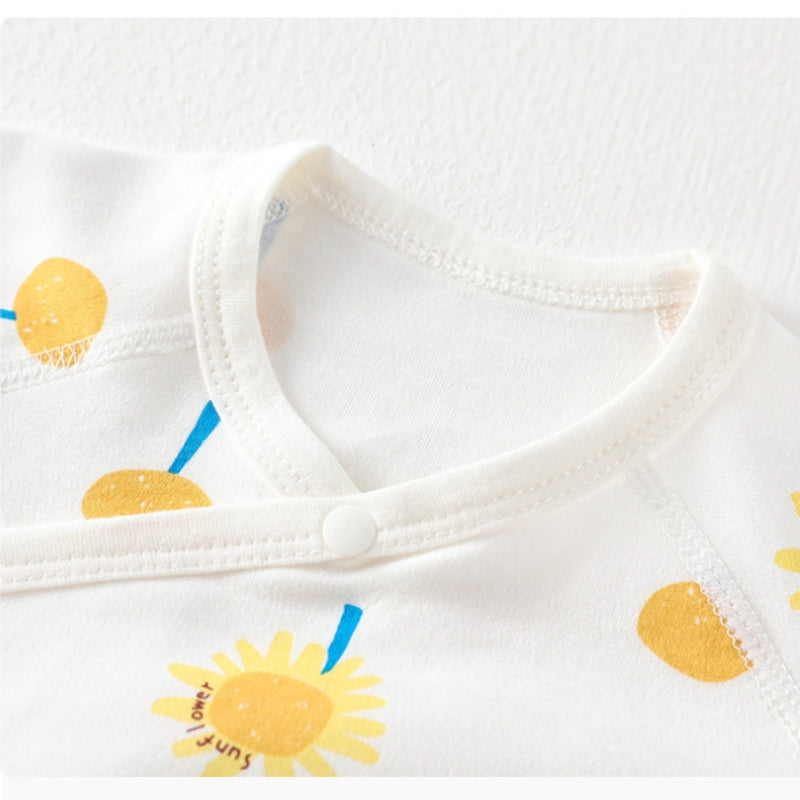 [2-Pieces Set] 100% Cotton Long Sleeve Bodysuit- Fruits - Organic Cotton Clubs