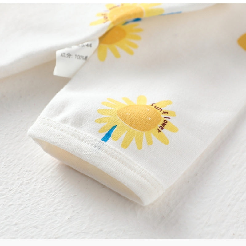 [2-Pieces Set] 100% Cotton Long Sleeve Bodysuit- Fruits - Organic Cotton Clubs