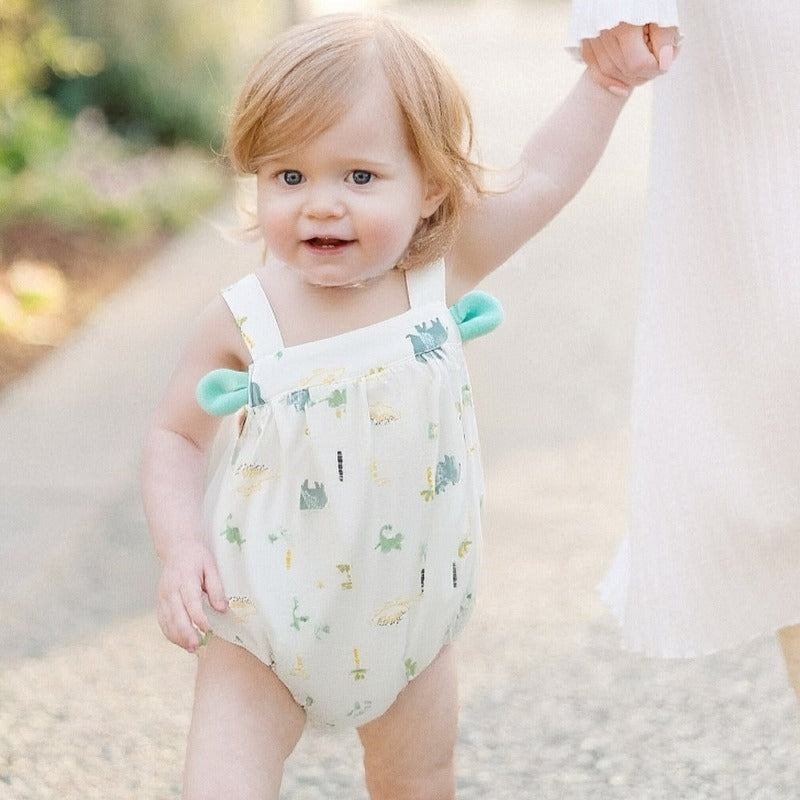 100% Cotton Flutter-Sleeve Bodysuit - Pink Blossom