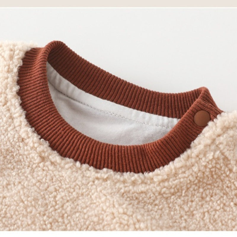 Quilted Microfleece Pullover Romper - Lovely Bear