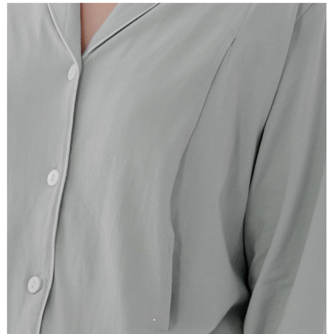 Cotton Button-Up Maternity Pajama-  Purple
