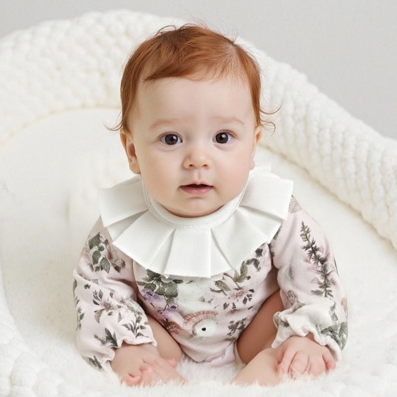100% Cotton Long Sleeve Pullover Bodysuit - Purple Bunny