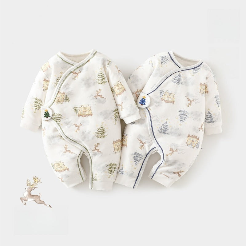 100% Cotton Quilted Romper with Velcro Closure - Yellow Flower