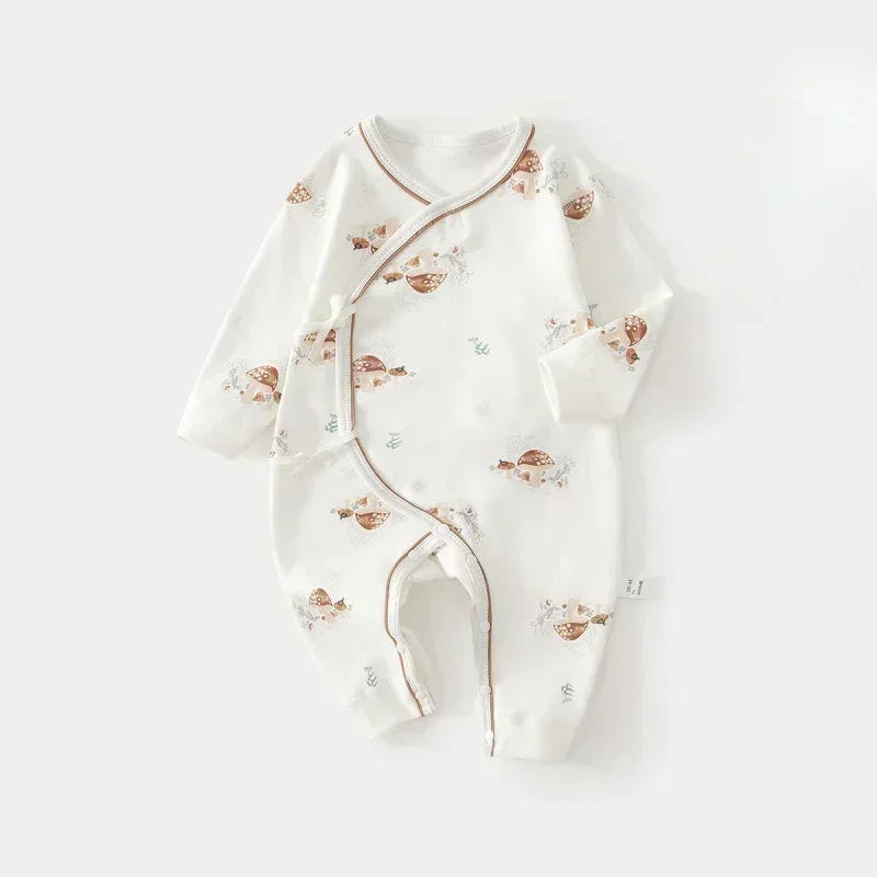 100% Cotton Long Sleeve Romper - Pink Pear - Organic Cotton Clubs