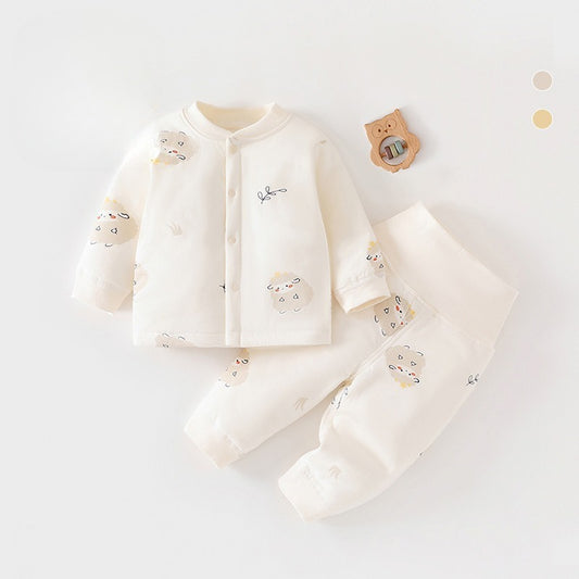 100% Cotton Long Sleeve Quilted Top & Pants Set- Little Sheep