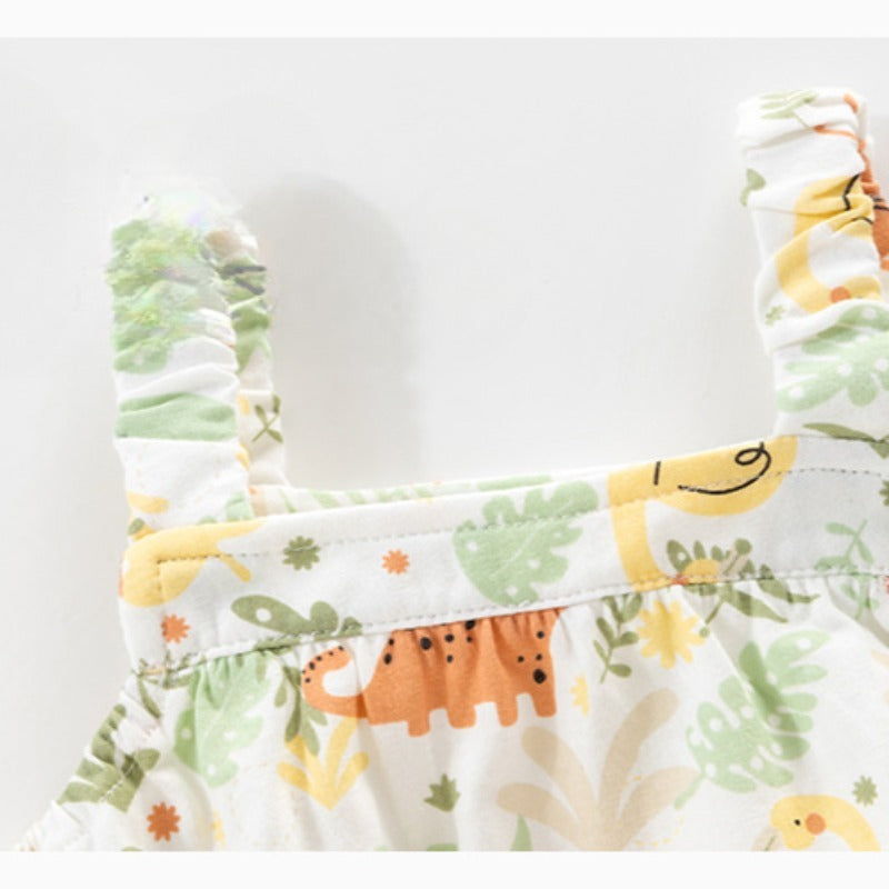 100% Cotton Sleeveless Bodysuit - Beige Elephant