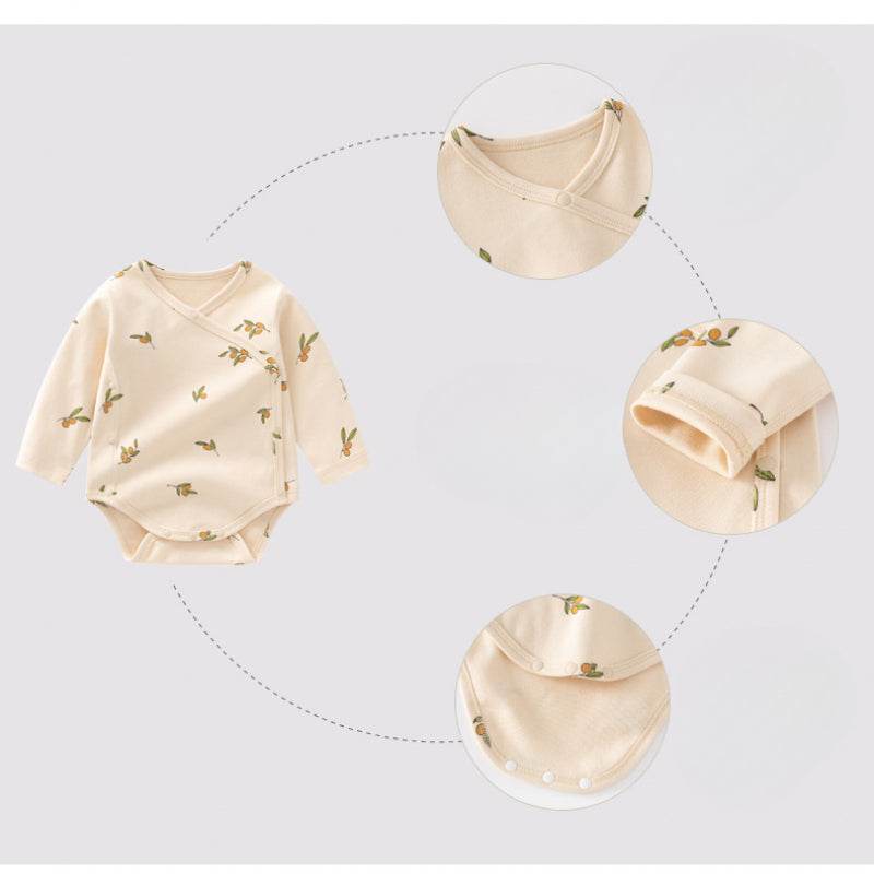 100% Cotton Long Sleeve Bodysuit - Fruits