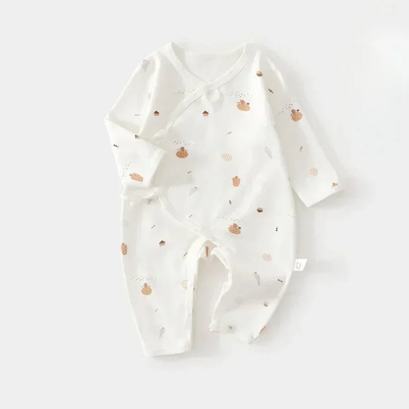 100% Cotton Long Sleeve Romper - Pink Pear - Organic Cotton Clubs