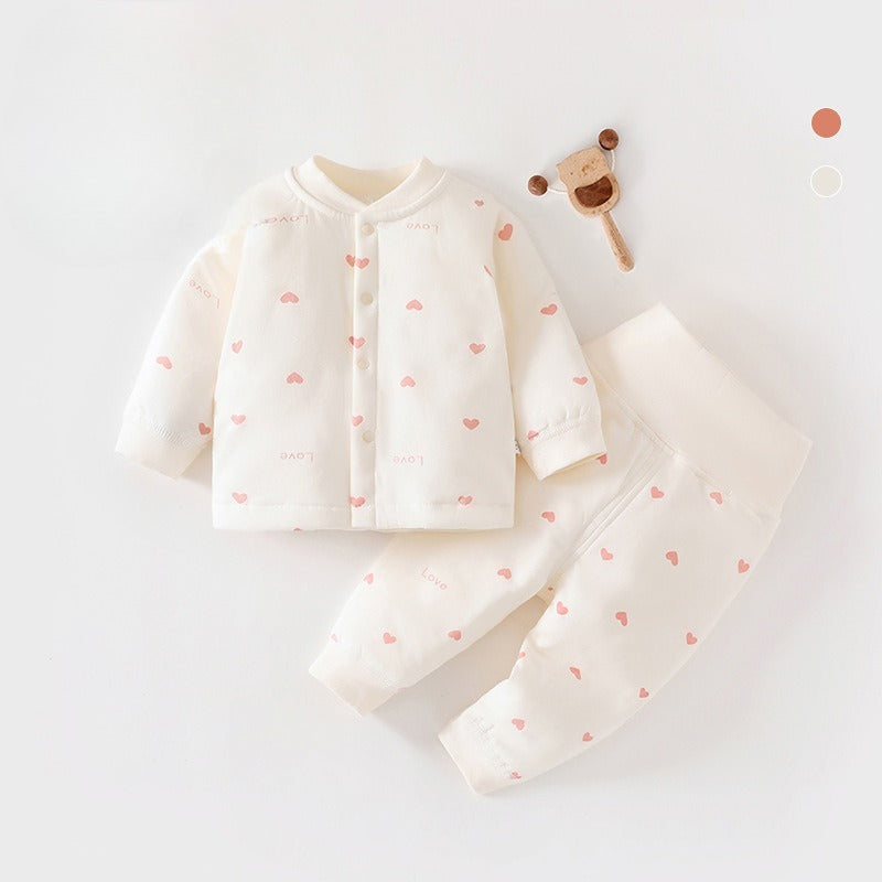 100% Cotton Long Sleeve Quilted Top & Pants Set- Cute Whale