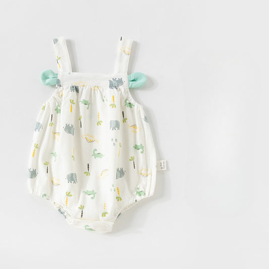 100% Cotton Sleeveless Bodysuit - Cute Elephant