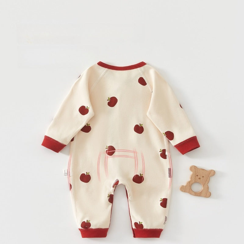 100% Cotton Long-Sleeve Kimono Romper - Bear