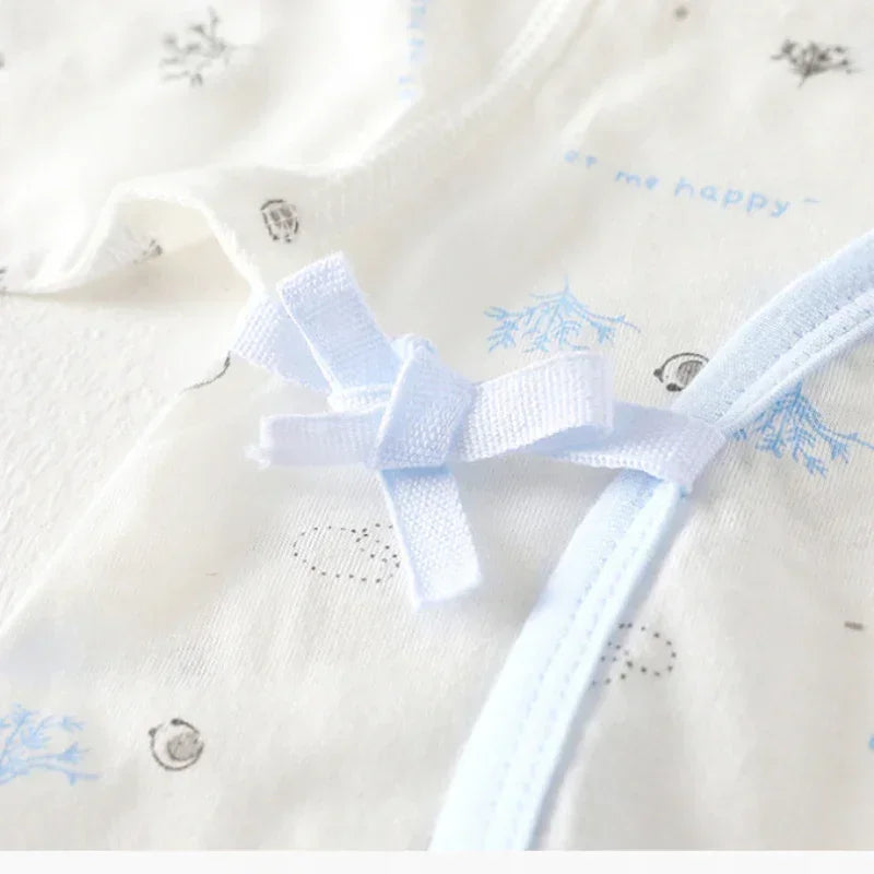 [2-Piece Set] 100% Cotton Long Sleeve Romper - Yellow Bear - Organic Cotton Clubs