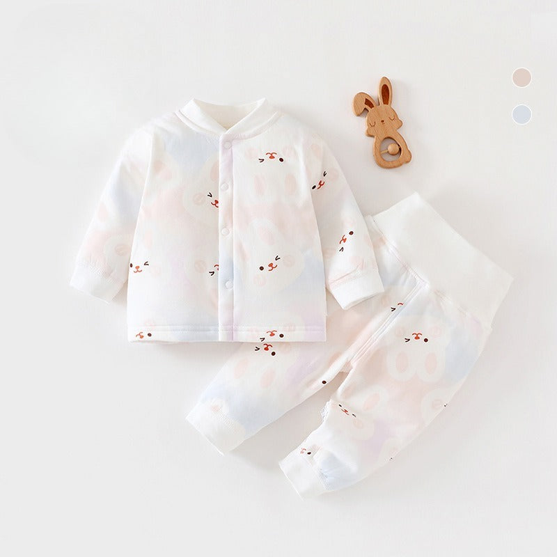 100% Cotton Long Sleeve Quilted Top & Pants Set- Cute Whale