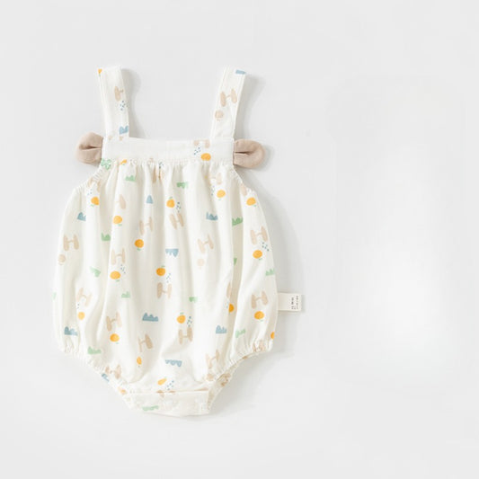 100% Cotton Sleeveless Bodysuit - Beige Elephant
