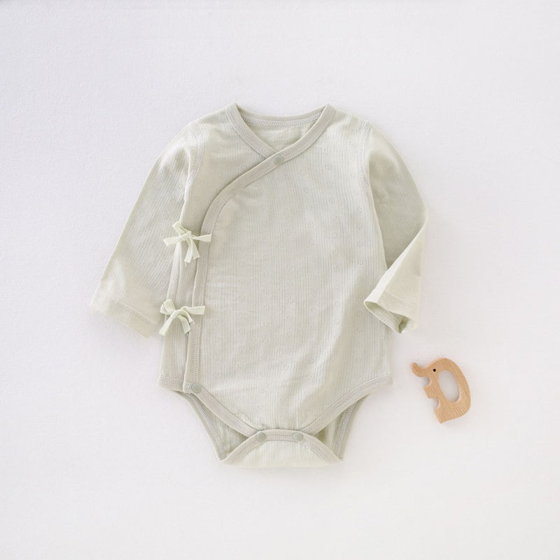 Cotton Long Sleeve Bodysuit - Green