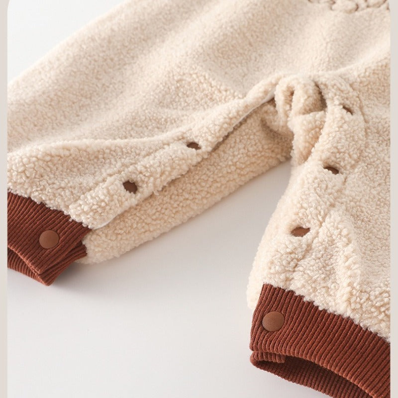 Quilted Microfleece Pullover Romper - Lovely Bear