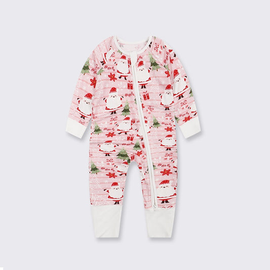 🎄Bamboo Zipper One-Piece - Snow House - Organic Cotton Clubs