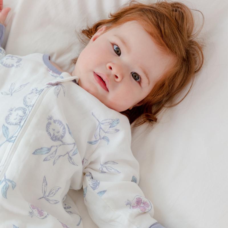 Organic Cotton Muslin Long Sleeve Sleepsuit Spring & Fall -  Animals