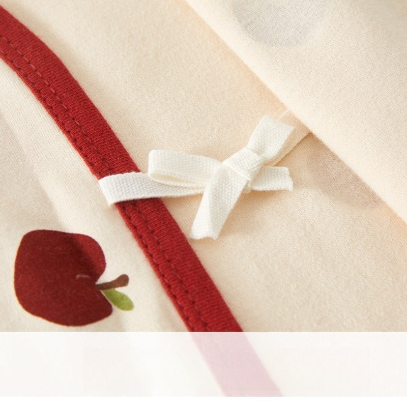 100% Cotton Long-Sleeve Kimono Romper - Bear